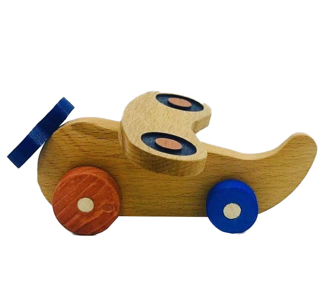 اسباب بازی هواپیمای چوبی