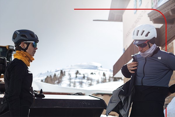 Cyclists discussing the road ahead