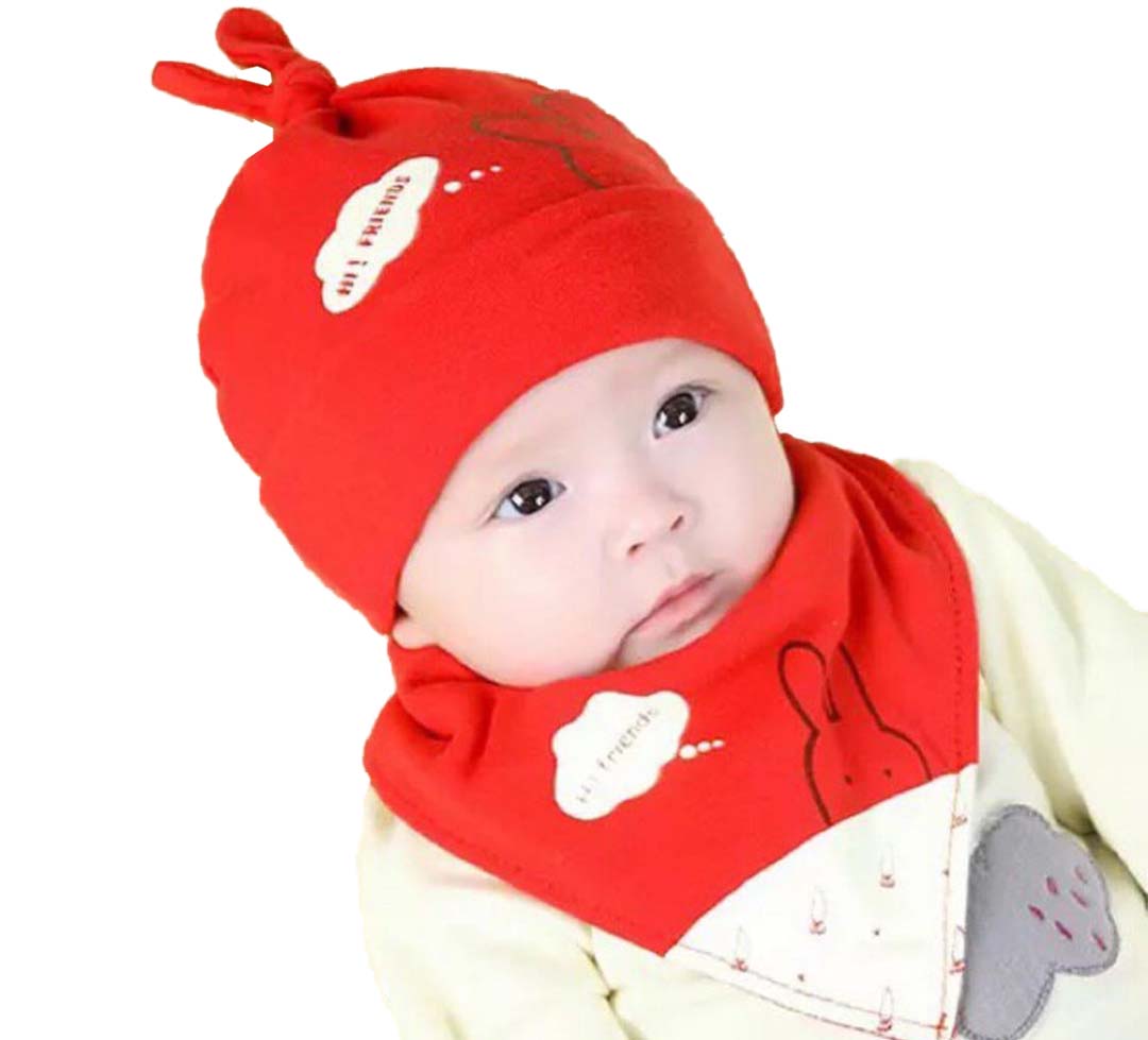 ست کلاه و دستمال گردن نوزادی