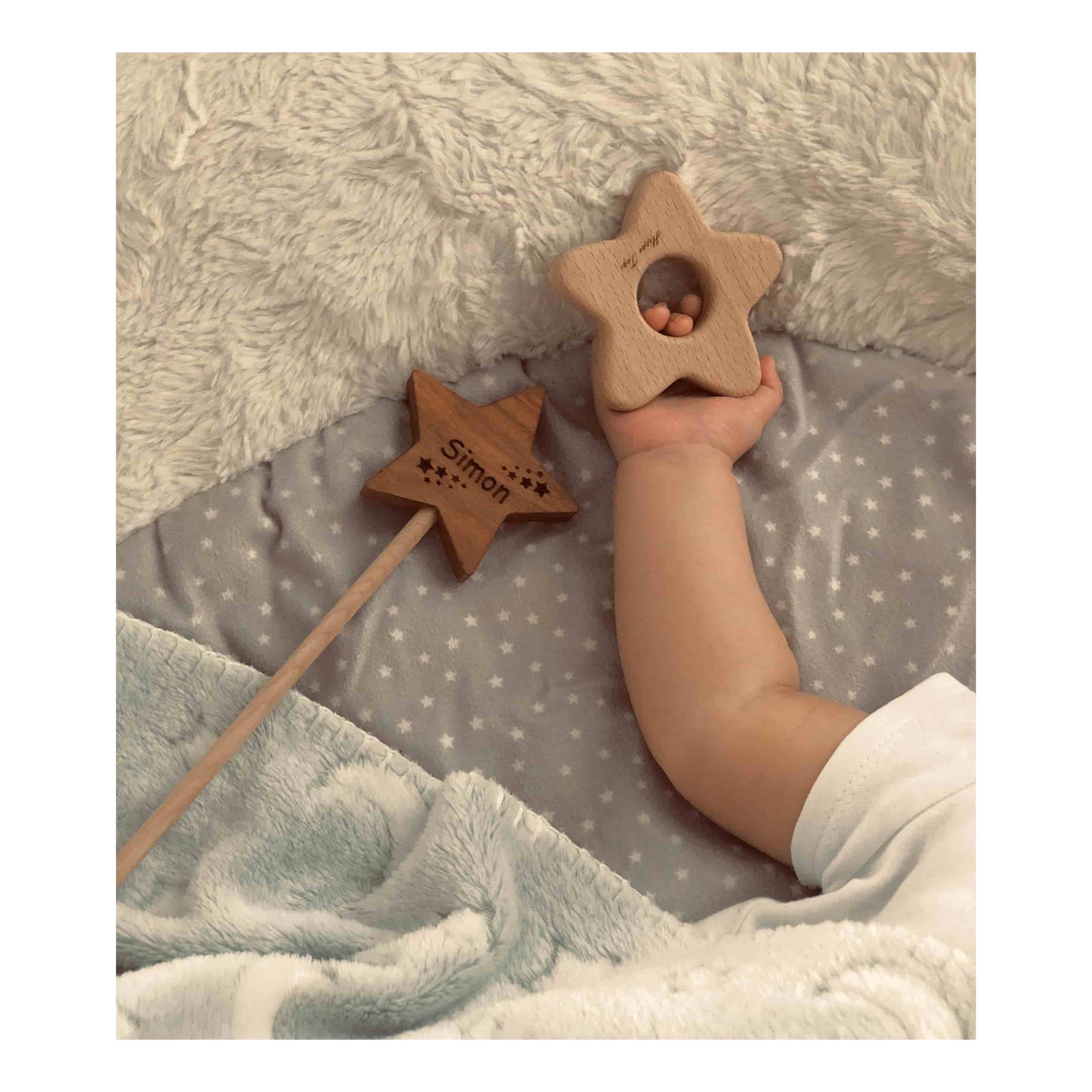 دندانگیر چوبی مدل  Little Star کودکانه
